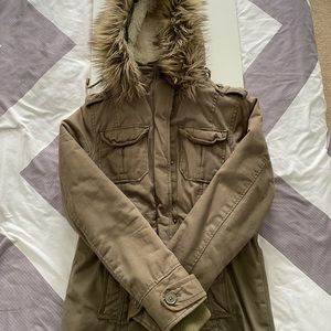 Aeropostale fur lined coat